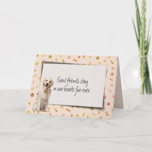 Sympati för Golden Retriever Pet Loss Kort