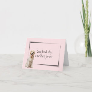 Sympati för Golden Retriever Pet Loss Kort