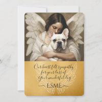 Sympati för Loss White Fransk Bulldog Angel Art.