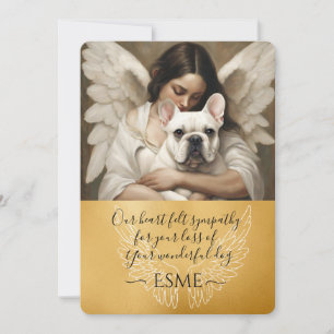 Sympati för Loss White Fransk Bulldog Angel Art.