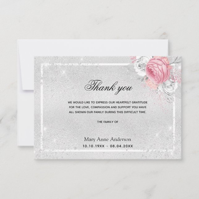 Sympati för rosa i silver, tack (Framsida)