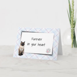 Sympati för siamesisk katt på Pput Pet Loss Kort