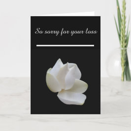 Sympati Förlåt att du förlorade White Magnolia Kort