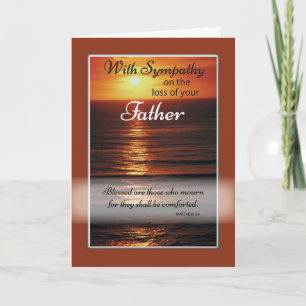 Sympati Förlust av Far, Solnedgång, oceanen Kort