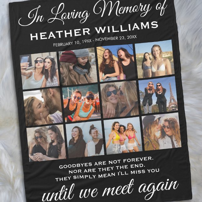 Sympati Foto Collage Memorial Fleece Blanket (Skapare uppladdad)