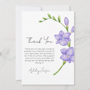 Sympati Freesia Foto Begravning Tacksamhetskort Tack Kort