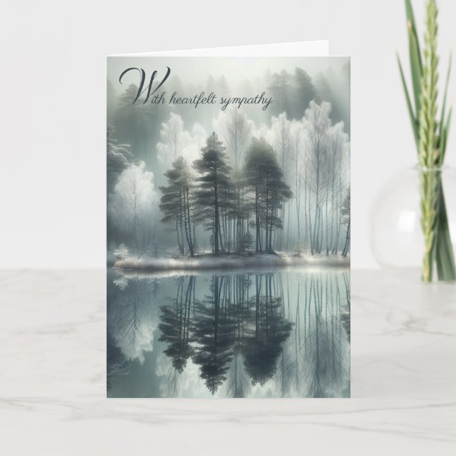 Sympati fryst Sjö med Mist Kort (Framsida)