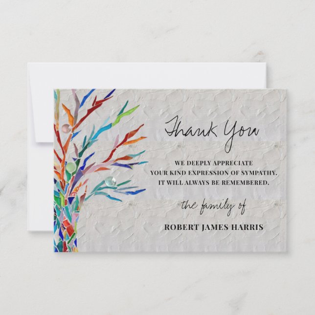 Sympati Funeral Memorial Tack (Framsida)