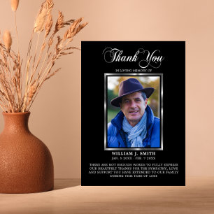 Sympati Funeral Memorial TACK Photo Silver Kort