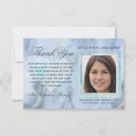 Sympati Funeral Photo TACK med hjärta