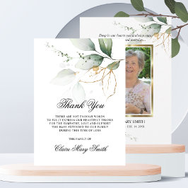 Sympati Funeral TACK botanisk Grönt PHOTO Kort