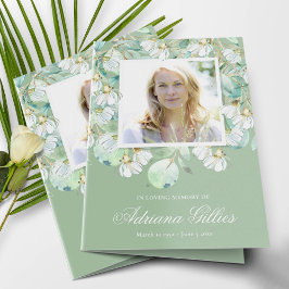 Sympati Funeral Tack Cards Eucalyptus Teal Kort