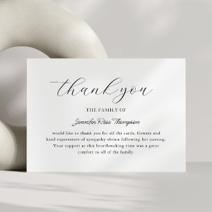 Sympati Funeral Tack Cards Kort