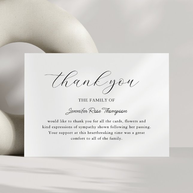 Sympati Funeral Tack Cards Kort (Skapare uppladdad)