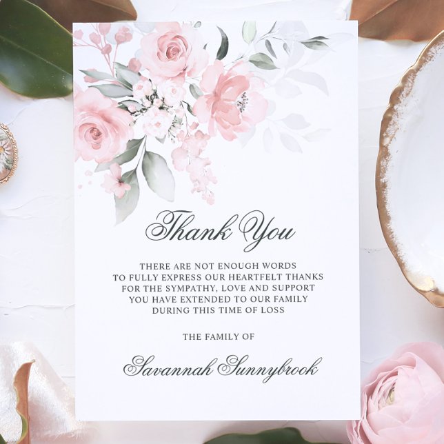 Sympati Funeral TACK Rosa Blommigt | DIKT (Skapare uppladdad)