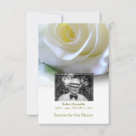 Sympati Funeral Vit ros Photo Tack