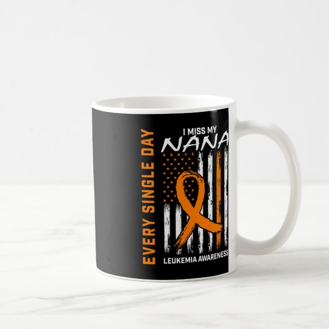 Sympati Gifts förlust av Nana Orange Leukemia Awar Kaffemugg (Höger)