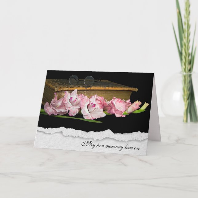 Sympati Gladiolus på gamla bibeln Kort (Framsida)