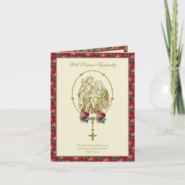 sympati Holy Family Skriftrosor Rosor Kort (Framsida)