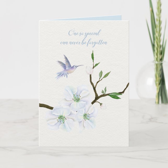 Sympati Hummingbird med Magnolia Flowers Kort (Framsida)