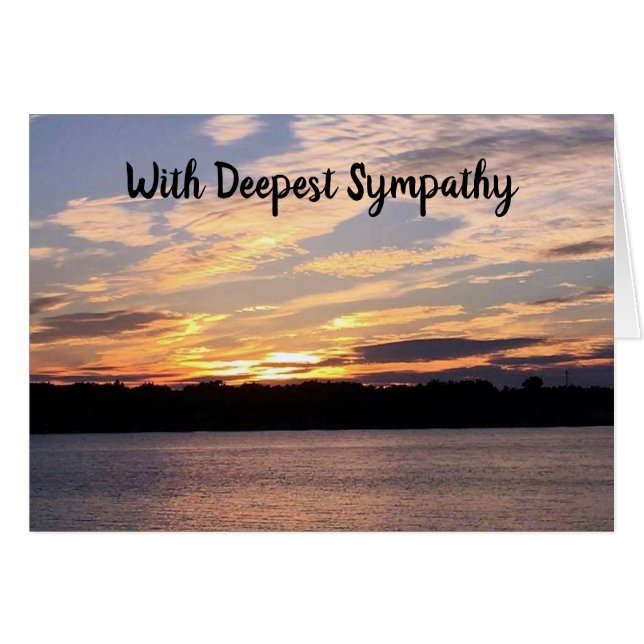 SYMPATI I FÖRLUST AV EN LOVAD HÄLSNINGSKORT (Framsidan Horizontal)