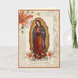 Sympati katolsk mässa offer Guadalupe Maria Kort
