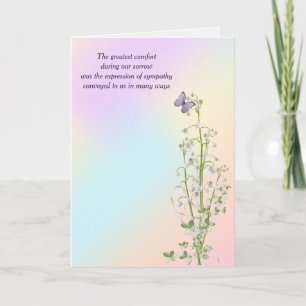 Sympati Lily of the Valley with Butterfly Kort
