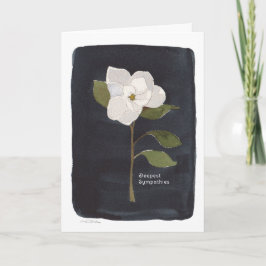 Sympati-mappat kort med vattenfärgsblomma