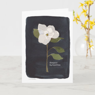 Sympati-mappat kort med vattenfärgsblomma