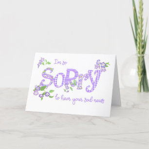 Sympati med Phlox Flowers och Ord Art Card Helgkort