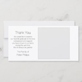 Sympati med vit mall Tack med Grått Gräns