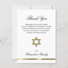 Sympati Memorial Jewish Star Guld PHOTO Tack
