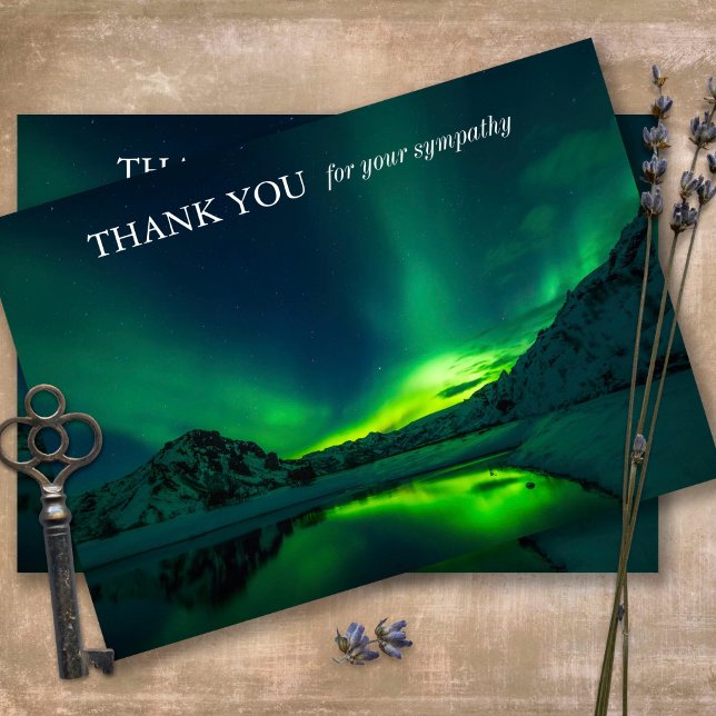 Sympati Memorial Natur Funeral Tack you Card (Sympathy Photo Celebration of Life, In Loving Memory, Forever in our Hearts Funeral thank you cards)