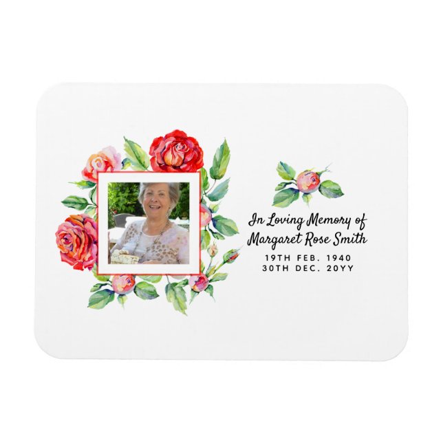 Sympati Memorial PHOTO Bereavement Loss Ro Magnet (Horisontell)