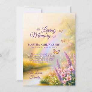 Sympati Memory Rainbow Flowers Butterflies Tack Kort