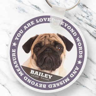 Sympati Modern Simple Anpassningsbar Pet Photo Kee Nyckelring