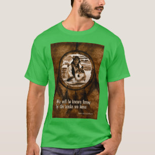 Sympati Native American Varg och Dreamcatcher T Shirt