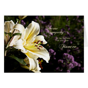 Sympati på att en fästman dör. hälsningskort