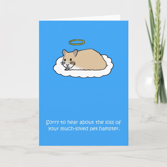 Sympati på förlust av Pet Hamster Kort (Framsida)