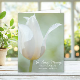 Sympati på vita tulip Vår begravningsminnesmärken Tack Kort