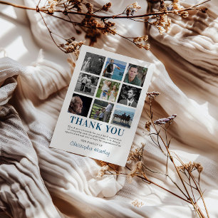 Sympati Photo Collage Funeral Tack Kort