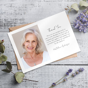 Sympati Photo Funeral Tack Kort