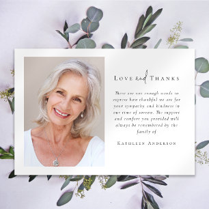 Sympati Photo Funeral Tack Kort