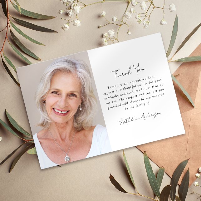 Sympati Photo Funeral Tack Kort (Skapare uppladdad)