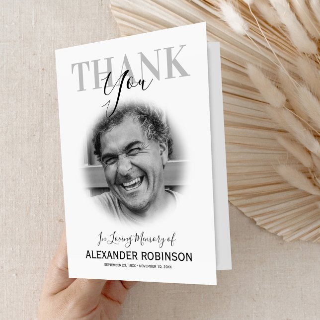 Sympati Photo Funeral Tack Kort (Skapare uppladdad)