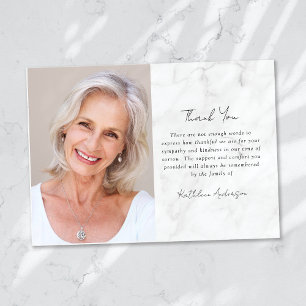 Sympati Photo Funeral Tack Kort