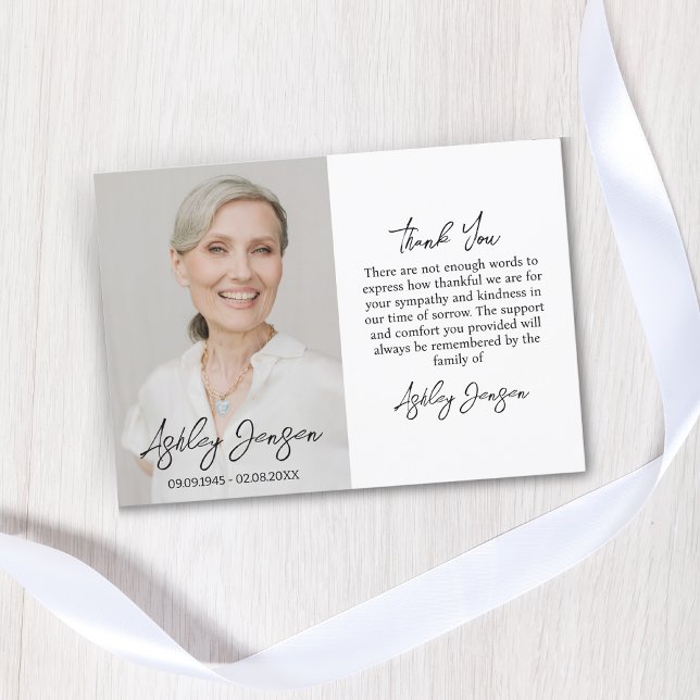 Sympati Photo Funeral Tack-kort Tack Kort (Skapare uppladdad)