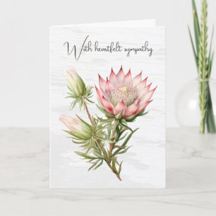 Sympati proteblomma på trä kort