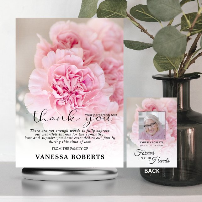 Sympati Rosa Carnations TACK | FOTO Kort (Skapare uppladdad)