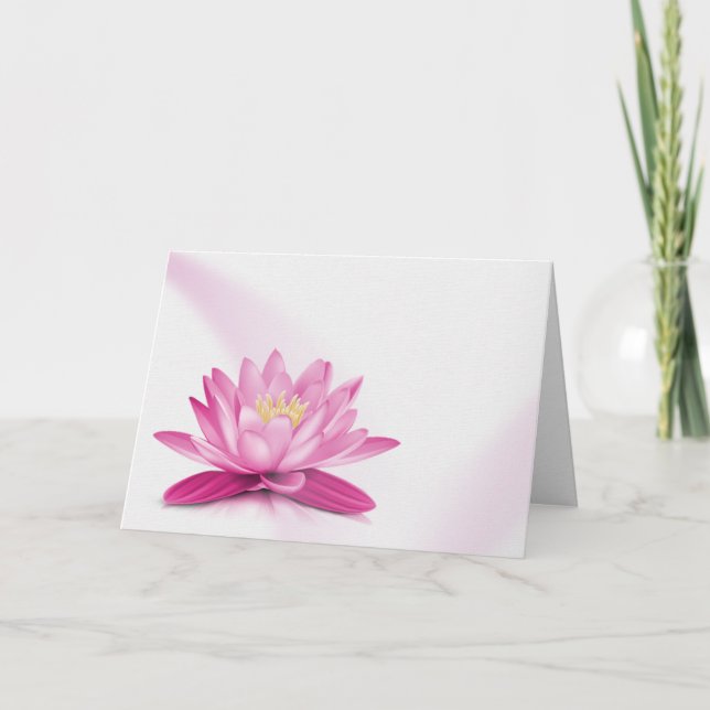 Sympati Rosa Näckros på Vit Kort (Framsida)